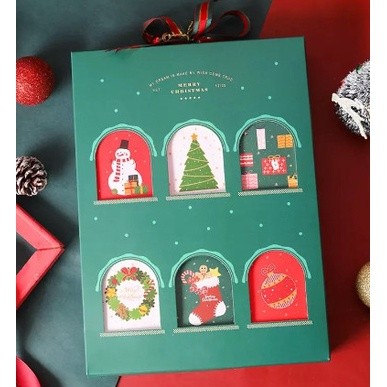กล่องคริสต์มาส Chritmas กล่องของขวัญ พรีเมียร์ มาเป็นเซต6กล่องเล็ก （CT17） รหัส CT17 | BoxDee