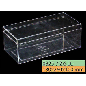 กล่องพลาสติกใส แข็ง No.0825 กล่องขนมปังกรอบ กล่องขนมปังสไลด์ ยกลังลัง12 ชิ้น