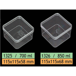กล่องเค้กบ๊อกซ์ Cake box กล่องพลาสติกใสแข็ง No.1325 / No.1326 ยกลัง12ใบ (VV06)