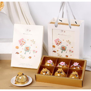 กล่อง 6 ช่อง กล่องเค้ก กล่องของขวัญ ขนมไหว้พระจันทร์ (ปิกนิค) (MOON26)