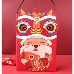 กล่องตรุษจีน กล่องขนม 6ช่องหูหิ้ว ขนมไหว้พระจันทร์ ขนมเปี๊ยะ (CNY3)
