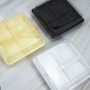 กล่องเค้ก ขนมเปี๊ยะ กล่องบราวนี่ เค้ก 4 ช่อง(XX015)แพค 10 ชิ้น