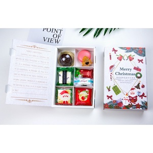 กล่องขนม กล่องของขวัญ แบ่ง6ช่อง กล่องคริสต์มาส Chritmas ฝาพับ （CT03）