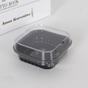 กล่องถ้วยพุดดิ้ง ฐานสี ทรงเตี้ย ฝาพลาสติกPET แพค20ชิ้น (XX043)