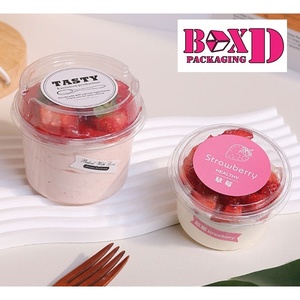 ถ้วยพลาสติกpet กล่องใส่ขนม พร้อมฝาปิด เต้าฮวย ชีสเค้ก มูสเค้ก (PVC39-200) ยกลัง 200 ใบ