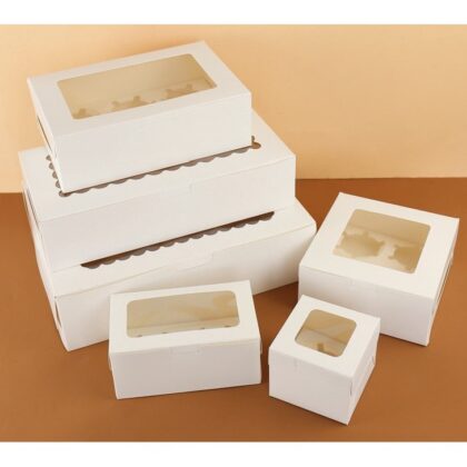 กล่องคัพเค้กกระดาษรวมฐานหลุม 1 / 2 / 4 / 6 / 8 และ 12 ช่อง (กล่องขาว) รหัส CC01-SET | BoxDee