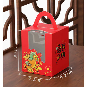 กล่องคัพเค้ก 1 ช่อง / 2 ช่อง ตรุษจีน ม้า (CNY140)
