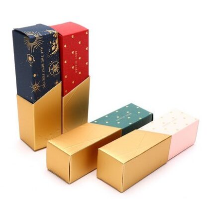 กล่องใส่ช็อคโกแล็ตลูกอมรูปทรงลิปสติก ขนาด 13.5x3.5x3.5 ซม. รหัส AA18 | BoxDee