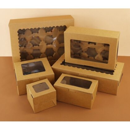 กล่องคัพเค้กกระดาษรวมฐานหลุม 1 / 2 / 4 / 6 / 8 และ 12 ช่อง (กล่องน้ำตาล) รหัส CC02 | BoxDee