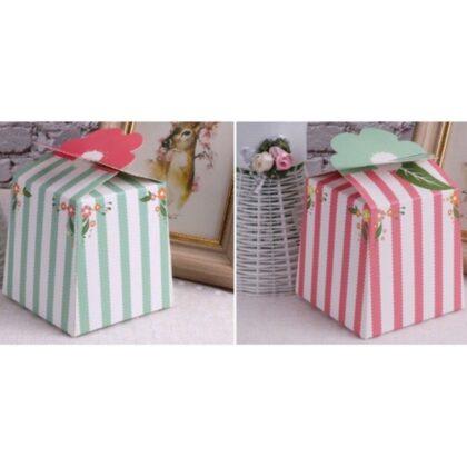 กล่องขนมกล่องคุ๊กกี้ กล่องของขวัญ ขนาด 9x9x9 ซม. รหัส QQ24 | BoxDee