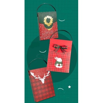 กล่องขนม 6 ช่อง มีหูหิ้ว กล่องคุ๊กกี้ กล่องคริสมาสต์ Chritmas เรนเดียร์ รหัส CT06 | BoxDee