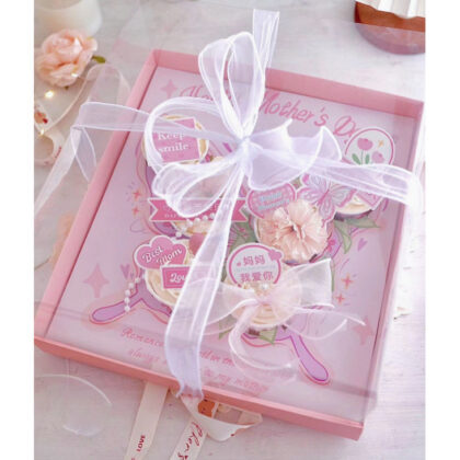 กล่องคัพเค้ก 6 ช่อง ฝาครอบกล่องPVC กล่องวันแม่ ขนาด 32x29x9.5 ซม. รหัส CC24 | BoxDee