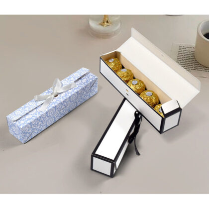 (แพค 5 ใบ )กล่องช็อคโกแลต ลูกอม ขนม ของขวัญขวัญ ขนาด 19x3.8x4 ซม. รหัส AA29 | BoxDee