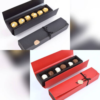 กล่องช็อคโกแลต 6 ชิ้น ขนาด 24x5.5x3.5 ซม. รหัส AA08 | BoxDee