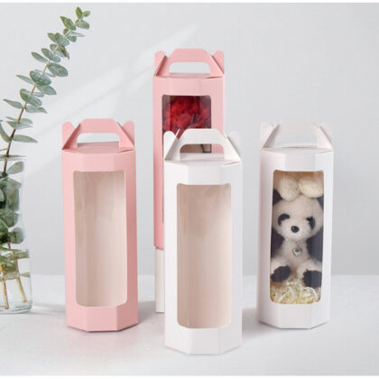 กล่องของขวัญ ของชำร่วย แปดเหลี่ยมหน้าต่าง รหัส QQ37 | BoxDee
