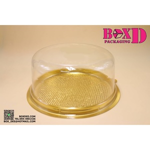 กล่องเค้ก1ปอนด์กลม ฐานทอง (แพค 5 ใบ) ZZ057-1 รหัส ZZ057-1 | BoxDee
