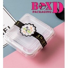 กล่องเบเกอรี่ กล่องขนมสี่เหลี่ยมฐานขาว เทียบE47เค้ก ขนม แพค 50 ใบ ร้านเบเกอรี่ XX045