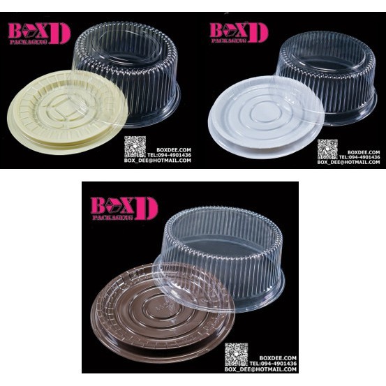 กล่องขนมเปี๊ยะ ก้นตั้ง ฝาโดม หลายสี แพคละ20ชิ้น 15x8-24x8 ซม ร้านเบเกอรี่ XX059