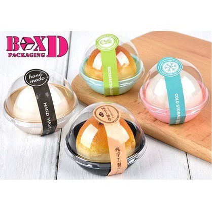 กล่องขนมเปี๊ยะ ก้นตั้ง ฝาโดม หลายสี แพคละ20ชิ้น 15x8-24x8 ซม ร้านเบเกอรี่ XX059