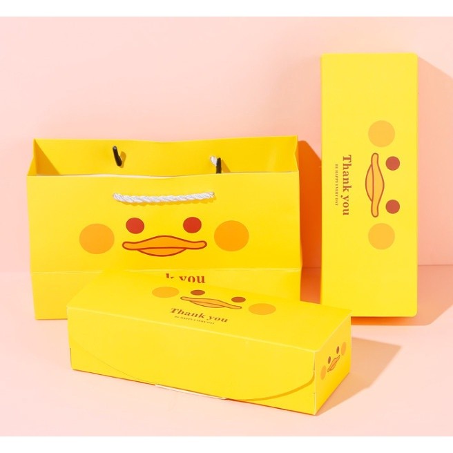 กล่องใส่ขนม ใส่คุ๊กกี้ ของขวัญ ทรงยาวใส่ชีสทาร์ทสับปะรด 19.5x7x5-22.5x12x7.5 ซม ของฝาก LL2 - Image 3
