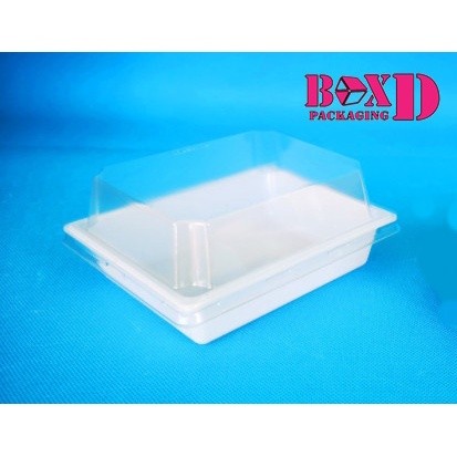 กล่องเบอเกอรี่ กล่องขนม ฐานขาว ขนาด 11.6*13.8*6ซม (แพค20ใบ)  XX079