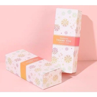กล่องใส่ขนม ใส่คุ๊กกี้ ของขวัญ ทรงยาวใส่ชีสทาร์ทสับปะรด 19.5x7x5-22.5x12x7.5 ซม ของฝาก LL2 - Image 8