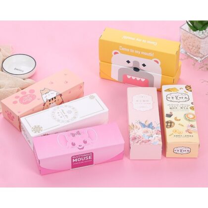 กล่องใส่ขนม ใส่คุ๊กกี้ ของขวัญ ทรงยาวใส่ชีสทาร์ทสับปะรด 19.5x7x5-22.5x12x7.5 ซม ของฝาก LL2