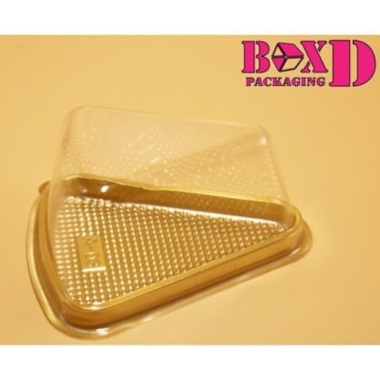 กล่องเค้กสามเหลียม A03 ฐานทอง 12x8.5-14x7.5 ซม แพค 50 ใบ ร้านเบเกอรี่ ZZ051