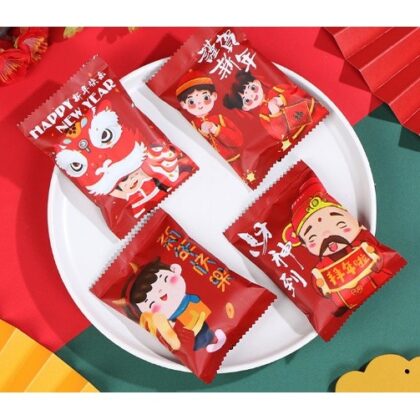 ถุงซีลขนม คุ๊กกี้ ตรุษจีน 7x10 ซม แพคสินค้า FO13