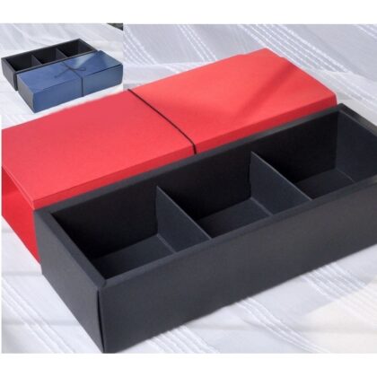กล่องกระดาษ ทรงยาว 3 ช่อง ฝาประกบ 24x9 ซม ของฝาก LL27