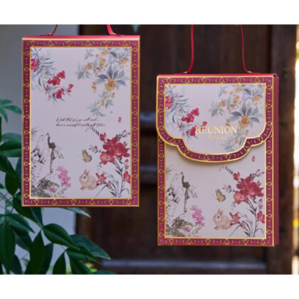 กล่องขนม  6 ช่อง หูหิ้ว ตรุษจีน REUNION (CNY82)