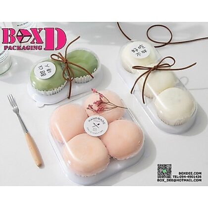 กล่องขนมเปี๊ยะ โมจิ ไดฟุกุ 2/3/4 ช่อง สีขาว แพค 10 ชิ้น ใส่ขนมไหว้ งานบุญ 9x15.5x5-15x15x5 ซม ร้านเบเกอรี่ XX046