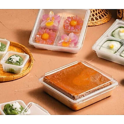 ถาดขนมชั้น พร้อมฝา (XX087)