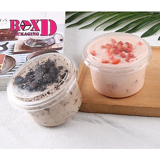 ถ้วยพลาสติกpet กล่องใส่ขนม พร้อมฝาปิด เต้าฮวย ชีสเค้ก มูสเค้ก แพค 20 ใบ 150/250 ml ร้านเบเกอรี่ PVC39 - Image 4