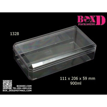 กล่องแข็ง กล่องพลาสติกใส กล่องพลาสติกใส่ขนม No.1328  ยกลัง 12 ชิ้น